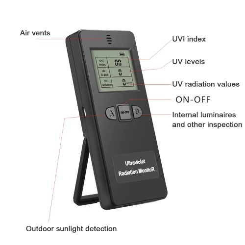 Portable Digital Ultraviolet Radiation Detector Ultraviolet  UVI Meter Radiometer Tester Protective Equipment Testing 
