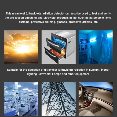 Portable Digital Ultraviolet Radiation Detector Ultraviolet  UVI Meter Radiometer Tester Protective Equipment Testing 