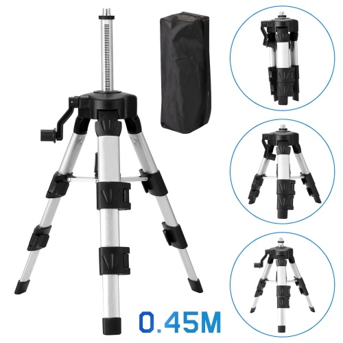 

0.45M 3 Heights Adjustable Aluminum Alloy Extension Bar Tripod Stand For Laser Level with Bubble-level