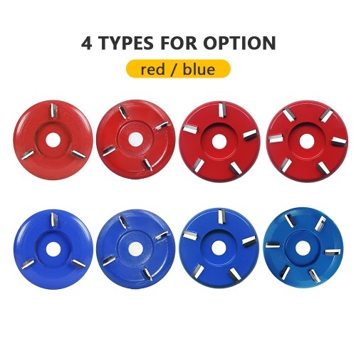 

Angle Grinding Wheel Wood Carving Disc 5/8 Inch 4 Teeth for Polishing Sanding Carving Grinding Wheel Plate Red
