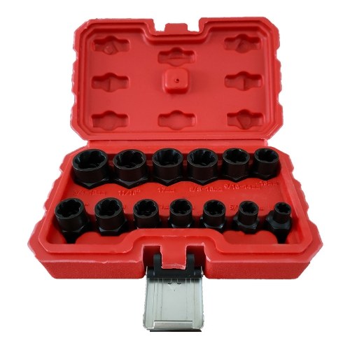 13pcs Damaged Bolt Nut Screw Remover Tool Kit Damaged Bolt Removal Set