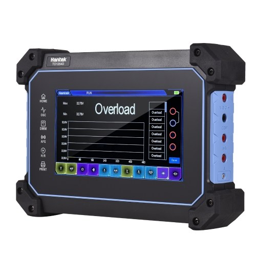Hantek TO1254D Rechargeable Portable Oscilloscope Multimeter 4-Channel 250MHz Bandwidth 1GSa/S Sampling Rate 8M Storage Depth 25MHz Signal Source 7-inch TFT LCD Digital Storage Oscilloscope Arbitrary Waveform Generator with Tool Bag 