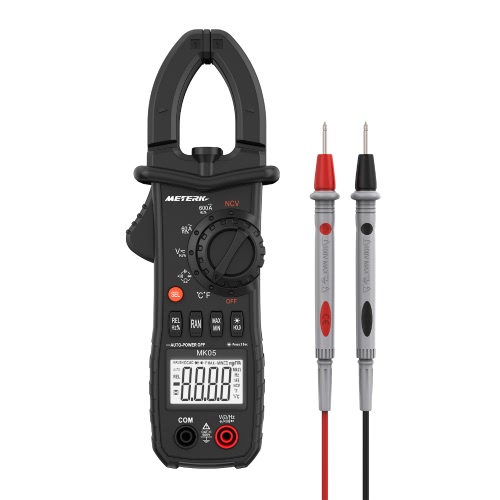 

Meterk Portable Handheld 6000 Counts Digital Clamp Meter NCV AC/DC Voltage LCD Diaplay Auto Range AC Current Clamp Multimeter w/ Backlight Capacitance Resistance Frequency Temperature Measure Diode TRMS Hz Tester