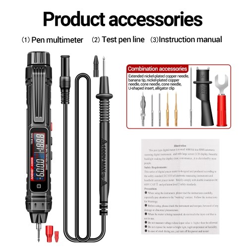 ANENG A3005A/B Digital Intelligent Professional Multimeter Sensor Pen Phase Sequence Tester AC Voltage Meter Non-Contact Voltmeter Electric Tool 
