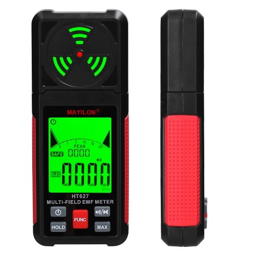 MAYILON Handheld EMF Meter Portable Electromagnetic Radiation Detector Household Laboratory Hospital Digital Electric Field Detector Multi-functional Radioactive Detector 