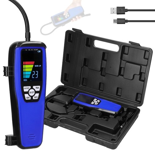 Handheld Combustible Gases Leak Detector Natural Gases Leakage Tester Portable Combustible Gases Concentration Test Meter Gases Sniffer Test with Sound Light Alarm Function 