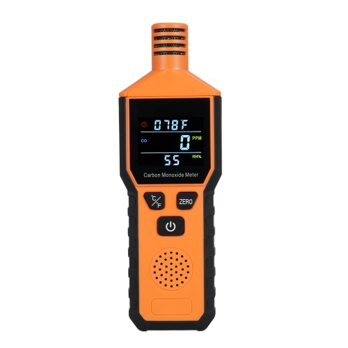 3-in-1 Portable Carbon Monoxide Detector Battery Powerd Handheld Carbon Monoxide Alarm with Temperature & Humidity CO Detector Monitor for Home Outside RV Easy to Read 
