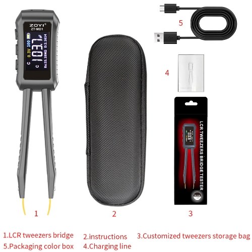 Digital Tweezers Handheld Frequency Capacitance Inductance Resistance Tester Versatile Measurement Tools for Electronic Component Testing 