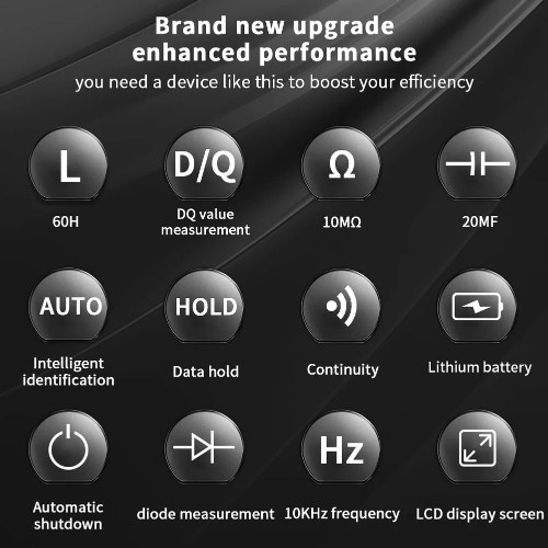 Digital Tweezers Handheld Frequency Capacitance Inductance Resistance Tester Versatile Measurement Tools for Electronic Component Testing 