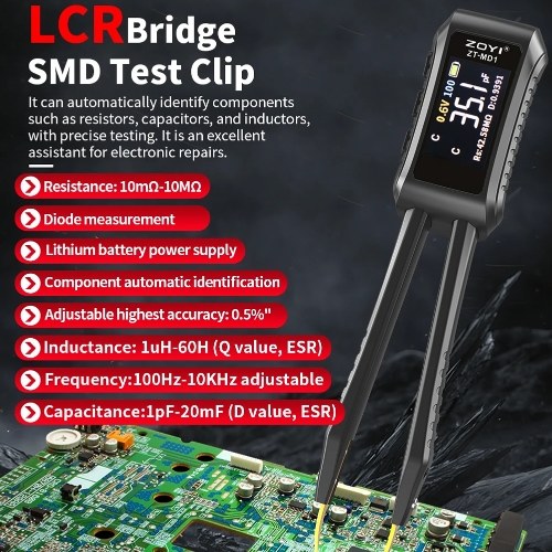 Digital Tweezers Handheld Frequency Capacitance Inductance Resistance Tester Versatile Measurement Tools for Electronic Component Testing 