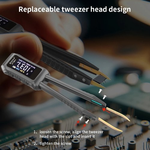 Digital Tweezers Handheld Frequency Capacitance Inductance Resistance Tester Versatile Measurement Tools for Electronic Component Testing 