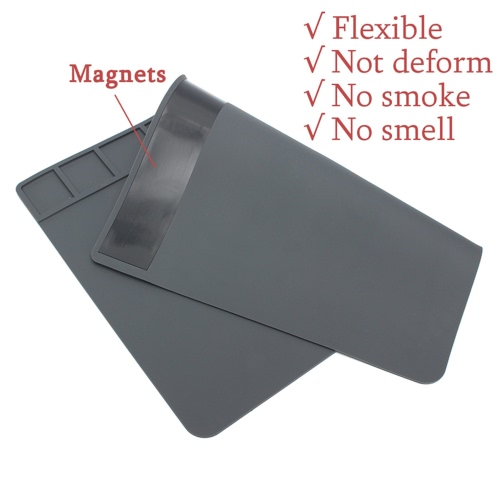 

The Silicone Heat Insulation Pad for High Temperature Maintenance Work Platform Soldering Stations Laminating Machine Remover Bubble Machine Grey