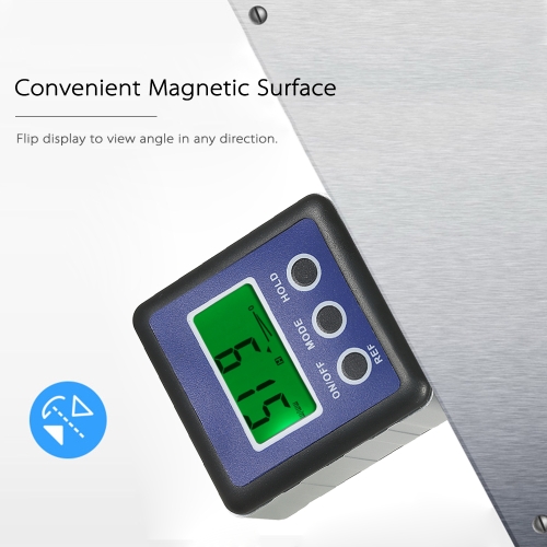 

Mini Digital Level Meter Protractor Inclinometer Bevel Box Angle Gauge Finder with 4 x 90 Degree Range + Magnetic Base