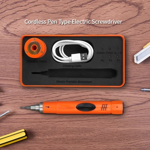 

Mini Screwdriver Kit Precision Screwdriver Set Pen Type Cordless Electric Screwdriver with 6pcs Bits for Mobile Phone Repair Adjustable Torque