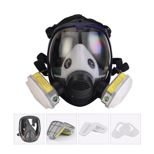 

Ball Type Large Field View Dust Mask Specially for Painting Pesticide Chemical Fire Control Gas Mask Comprehensive Cover Safety Guard Full Face Respirator Protective Mask