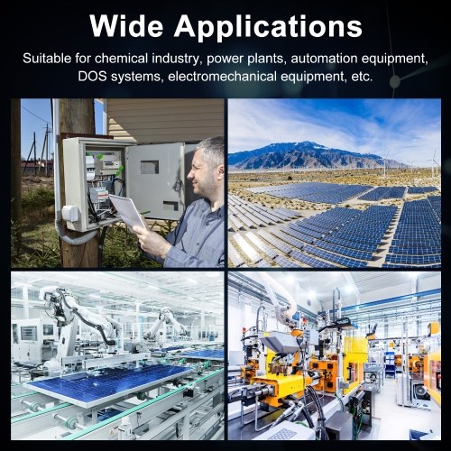 D52-2065 6-in-1 Digital Single Phase Energy Meter Tester Din Rail AC Monitor Voltage Current Power Factor Active KWH AC AC 250V~450V 100A Electricity Usage Monitor 