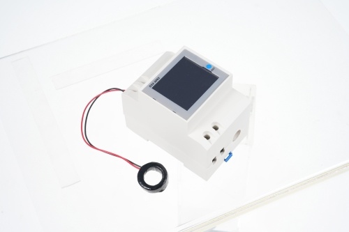 D52-2065 6-in-1 Digital Single Phase Energy Meter Tester Din Rail AC Monitor Voltage Current Power Factor Active KWH AC AC 250V~450V 100A Electricity Usage Monitor 