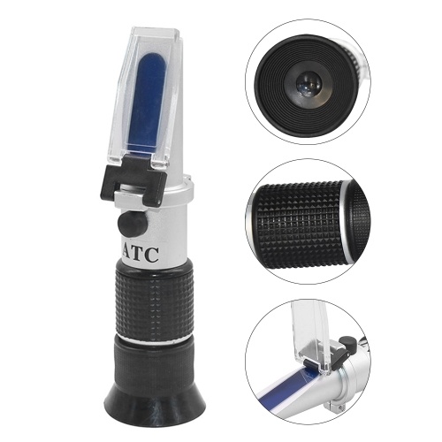 

Honey Meter Honey Refractometer with ATC Function Honey Baume Degree Measuring Device Honey Moisture Tester Baume Meter 58-90% Brix