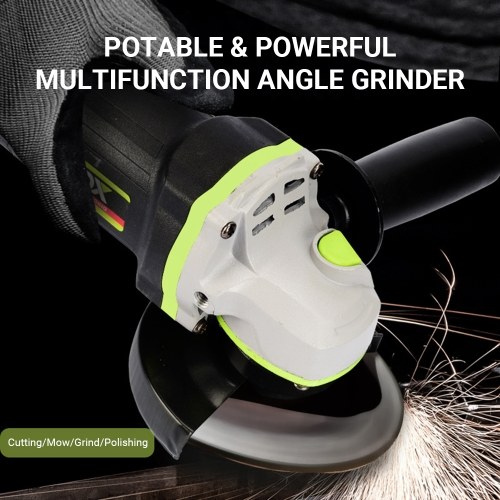 

800W Angle Grinder 4-1/2 inch Electric Grinding Machine 10000RPM Cutting Grinding Metal Wood with Auxiliary Handle EU Plug