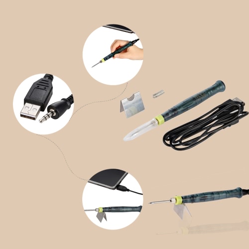 

Portable USB Electric Iron with LED Indicator Mini Soldering Gun Welding High