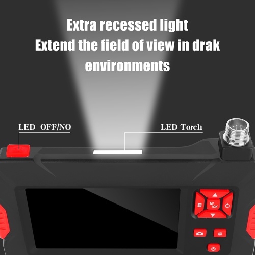 

4.3 Inches LCD Screen 1080P High Definition IP68 Handheld Endoscope Industrial Home Endoscopes with 9 LEDs 8mm Camera Diameter 2 Megapixels Magnifier Compatible with Android iOS
