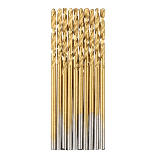 50 Pcs/set HSS 4241 Titanium Coated Twist Drill High Speed Steel Twist Drill Bits Tool Set Metric System 1mm 1.5mm 2mm 2.5mm 3mm