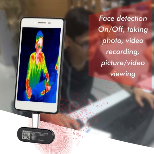 Multifunctional Mobile Phone External Infrared Thermal Imager Center Point Temperature Display for Android Mobile Phone Multifunction Tools with Adapter 