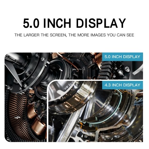 

ALS5005 5 Inch IPS Display 5M Cable 1080P Endoscopic Electronic Camera IP67 Waterproof Grade with 6 LED Lights 8mm Lens Photo Video Modes