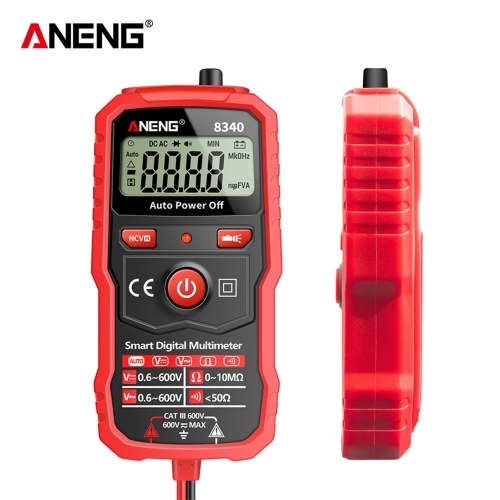 ANENG 8340 Smart Digital Multimeter Auto Recognition 1999 Counts Voltmeter Electric Test Pen with Backlight Screen Flashlight NCV Induction AC DC Voltage Resistance Breakpoint Live Wire Testing 