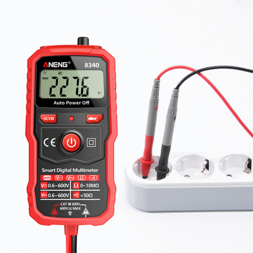 ANENG 8340 Smart Digital Multimeter Auto Recognition 1999 Counts Voltmeter Electric Test Pen with Backlight Screen Flashlight NCV Induction AC DC Voltage Resistance Breakpoint Live Wire Testing 
