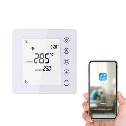 

3A Термостат для газового котла SmartLife APP Control WiFi Термостат для обогрева помещения ЖК-сенсорный экран Цифровой интеллектуальный регулятор температуры Недельный программируемый антифриз Энергосбережение для дома Школа Офис Гостиница