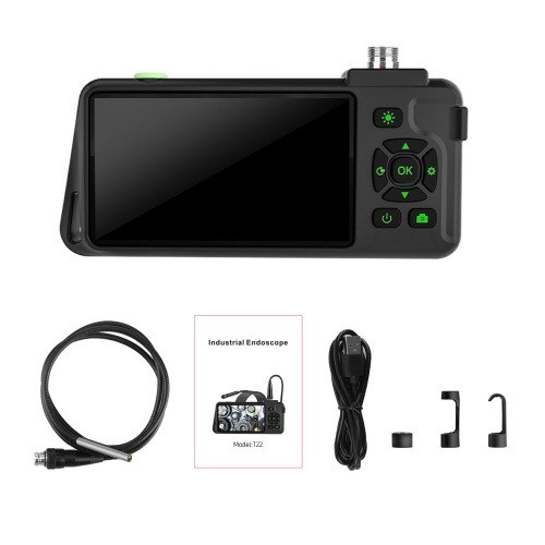 Industrial Endoscope with 4.5-inch IPS Color Display 1080P Photos Videos Snake Camera with 6 LED Lights Borescope IP67 Waterproof 2 Million Pixels Inspection Camera with TF Card Slot for Maintenance 