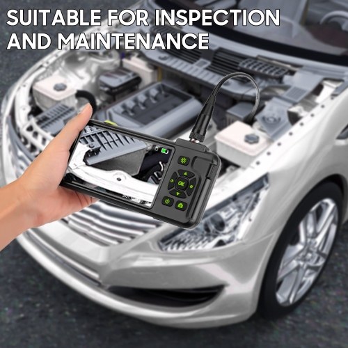 Industrial Endoscope with 4.5-inch IPS Color Display 1080P Photos Videos Snake Camera with 6 LED Lights Borescope IP67 Waterproof 2 Million Pixels Inspection Camera with TF Card Slot for Maintenance 