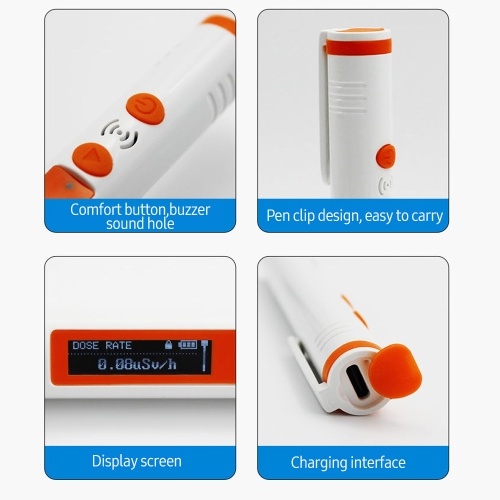 Handheld Geiger Counter Nuclear Radiation Detector X Y β-Ray Detecting Tool with Sound Light Alarm Cumulative/Instantaneous/Average Dose Rate Measuring 