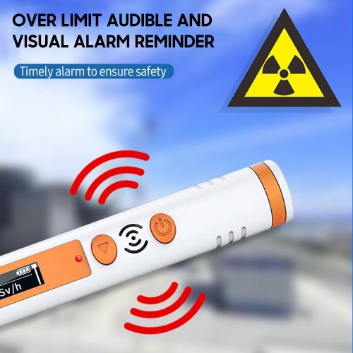 Handheld Geiger Counter Nuclear Radiation Detector X Y β-Ray Detecting Tool with Sound Light Alarm Cumulative/Instantaneous/Average Dose Rate Measuring 