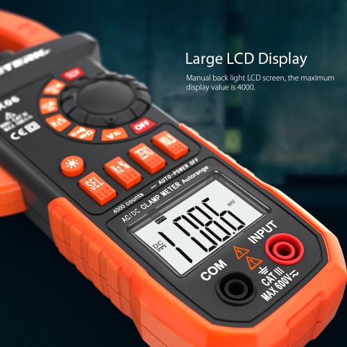 

Meterk Digital Clamp Meter 4000 Counts Auto-ranging Multimeter