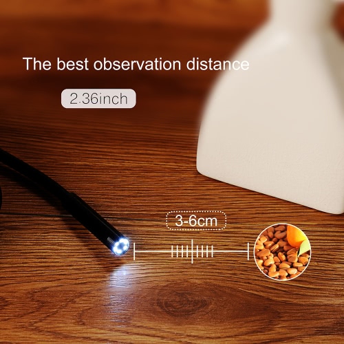 

KKmoon 7.0mm USB Endoscope Waterproof USB2.0 Handheld Borescope Inspection Camera 0.3 Megapixel CMOS with 6pcs Adjustable LED Ligh