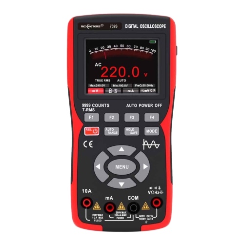 Handheld LCD Digital Multimeter & Oscillometer 2-in-1 Universal Meter Oscope Meter 9999 Counts 10MHz 48MSa/s Single Channel Measuring 