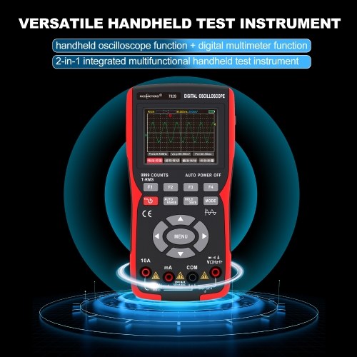 Handheld LCD Digital Multimeter & Oscillometer 2-in-1 Universal Meter Oscope Meter 9999 Counts 10MHz 48MSa/s Single Channel Measuring 