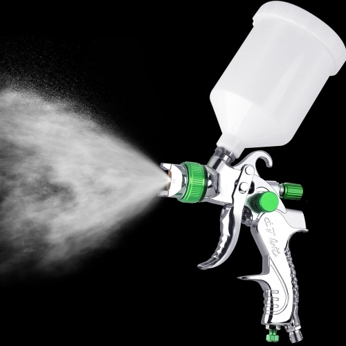 Professional Gravitational Spraying Tool Set 1.4/1.7/2.0mm Nozzles Automotive Paint Sprayer with 600cc Color Cup and 10pcs Cone Paint Coating Filter Paper 