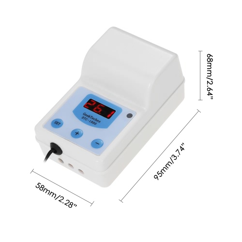 

GeekTeches DTC-1000 AC110-240V 10A High Precision LED Digital Water Temperature Controller Thermocouple Thermostat for Aquaculture with Waterproof Sensor Probe