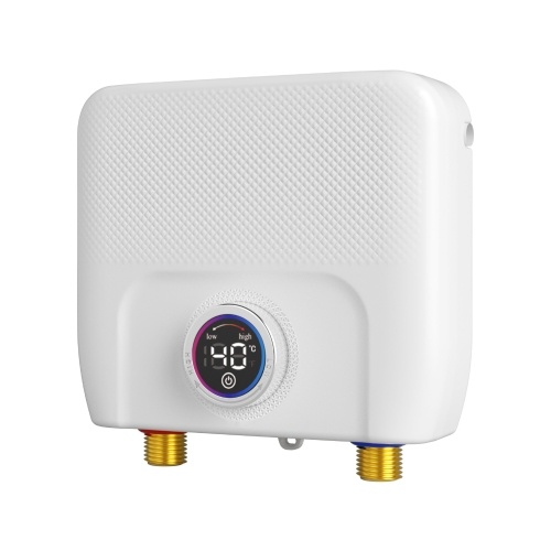 Mini Electric Tankless Water Heater 6500W 220V Constant Temperature Instant Hot Water Heater with Remote Control Digital Display On Demand Hot Water Heater 