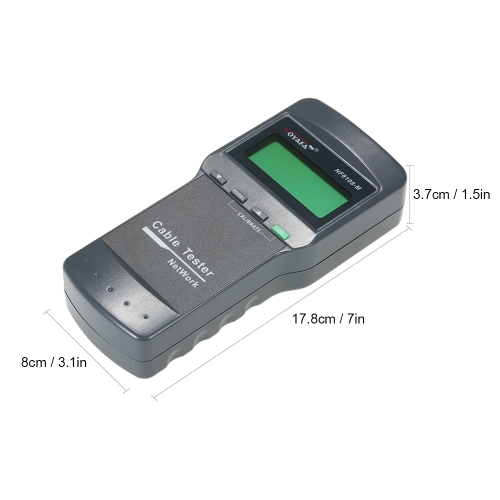

Multi-functional LCD Network Cable Tester RJ45 Wire Length Finder with 8 Remote Adapters