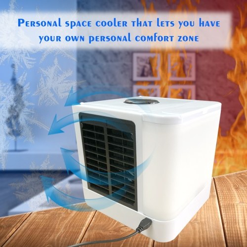 

Plastic Personal Mini Air Conditioner Fan Cooler With Temperature Display Screen