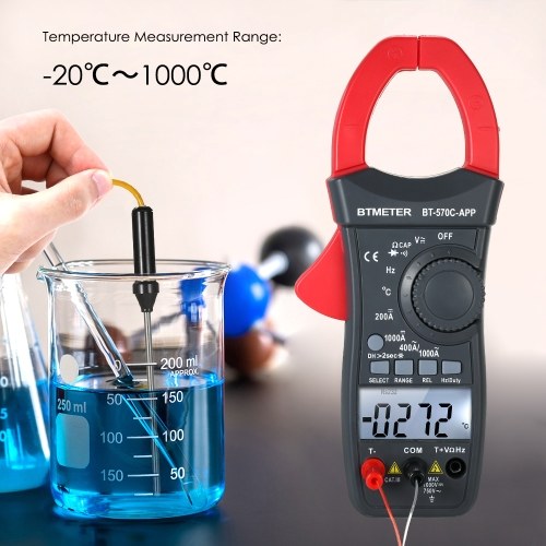 

BTMETER Digital Clamp Meter 4000 Counts APP Connection