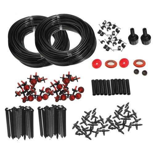 46m Micro Drip Irrigation Watering Automatic System Kit for Plant Garden Greenhouse