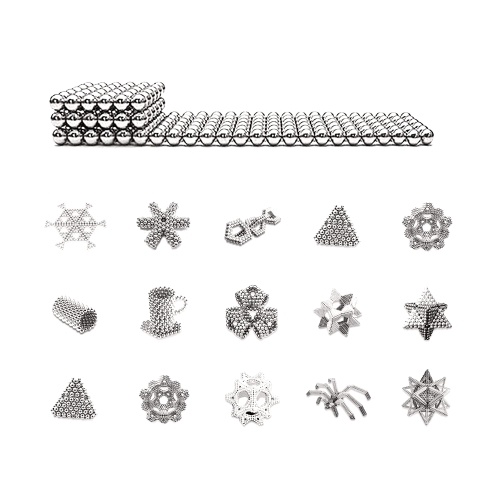 

216Pcs 5mm Magnetic Ball Set Magic Magnet Cube Building Toy for Stress Relief Mix 8-Color
