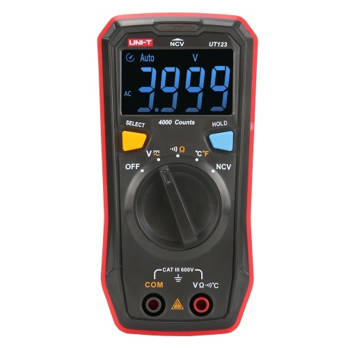 

UNI-T UT123 Цифровой цветной экран Мини-высокоточный многофункциональный мультиметр для домашнего и промышленного использования