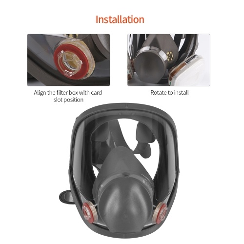 

MJ-4006 Series Full Face Protective Mask Specially Used for Spray Paint Chemical Pesticide Fire Control Formaldehyde Decoration Smog Protective Mask Cartridge Set Respirator for Protection from Chemicals Harm Spraying Painting