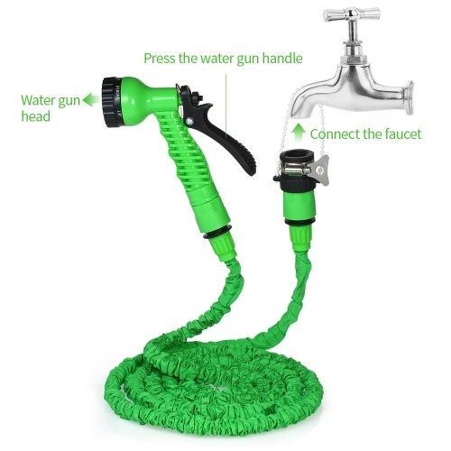 

25FT-175FT Garden Hose Expandable Magic Flexible Water Hose Plastic Hoses Pipe With Spray Gun To Watering